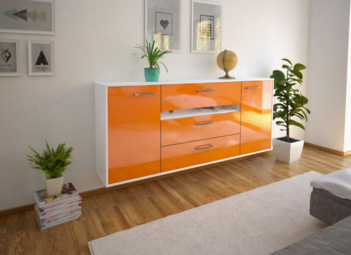 Sideboard McKinney, Orange Front (180x79x35cm) - Dekati GmbH