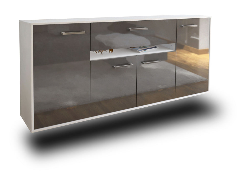 Sideboard Flint, Grau Seite (180x79x35cm) - Dekati GmbH