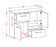 Sideboard Irvine, Beton Maß ( 92x79x35cm) - Dekati GmbH