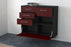 Sideboard Knoxville, Rot Offen ( 92x79x35cm) - Dekati GmbH