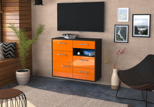 Sideboard Huntsville, Orange Front (92x79x35cm) - Dekati GmbH