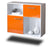 Sideboard Shreveport, Orange Seite ( 92x79x35cm) - Dekati GmbH