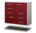 Sideboard Amarillo, Rot Seite ( 92x79x35cm) - Dekati GmbH