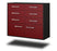 Sideboard Des Moines, Rot Seite ( 92x79x35cm) - Dekati GmbH