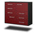 Sideboard Amarillo, Rot Seite ( 92x79x35cm) - Dekati GmbH