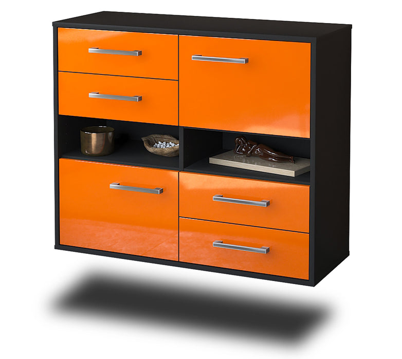 Sideboard Oxnard, Orange Seite ( 92x79x35cm) - Dekati GmbH