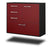 Sideboard Fontana, Rot Seite ( 92x79x35cm) - Dekati GmbH